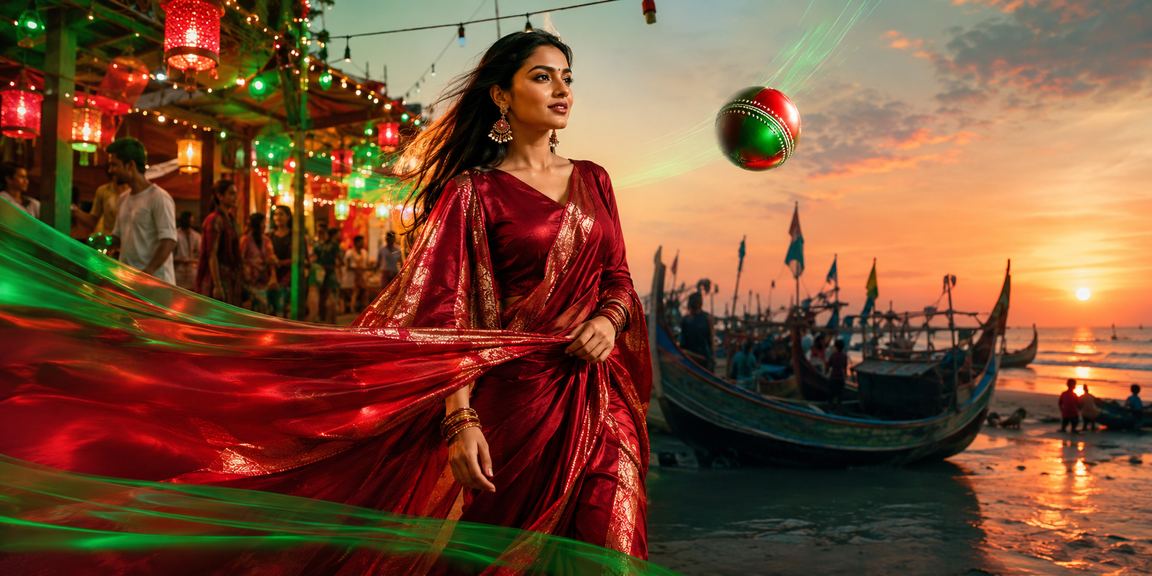 কক্সবাজারে উৎসবের সময় ক্রিকেট টসভবিষ্যদ্বাণী চলছে